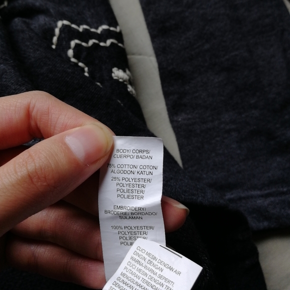 LUCKY BLISS Lucky Brand Grey Waterfall Aztec Cardigan Southwestern Boho XL - Picture 8 of 8